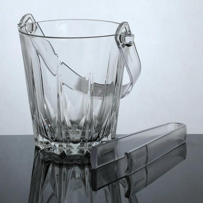 Pasabahce 815ml Karat Glass Ice Bucket with Plastic Tongs Clear