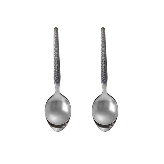 Hillhouse 2pc cloud Cutlery serving-spoons Silver