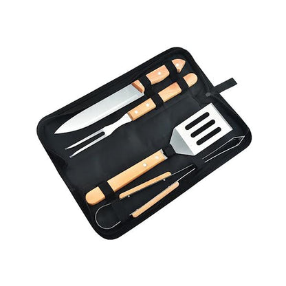 CH 4 Piece Braai Utensils Set Brown