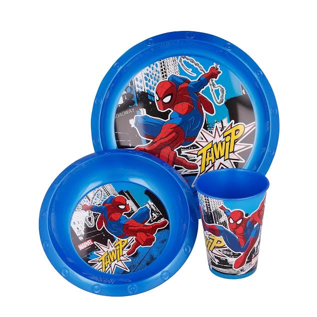 Kitchen Life 3 Piece Spiderman Set Red