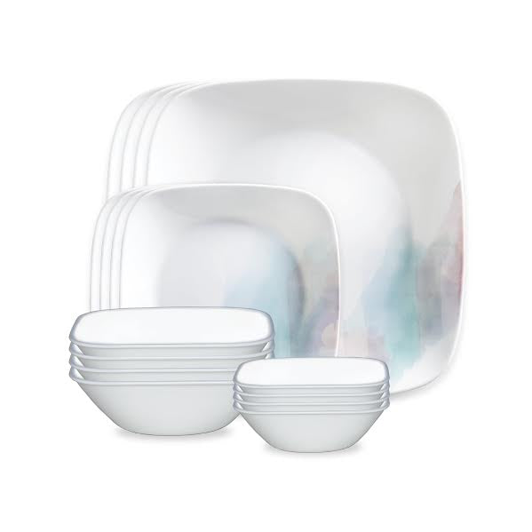 Corelle Aquarello 16 Piece Dinner Set White