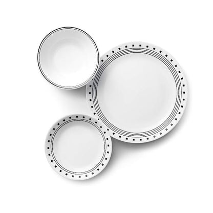 Corelle City Block 12 Piece Dinner Set White