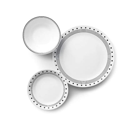 Corelle City Block 18 Piece Dinner Set White