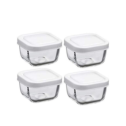 Pasabahce Snowbox 4 Piece 275ml Storage Container Set White