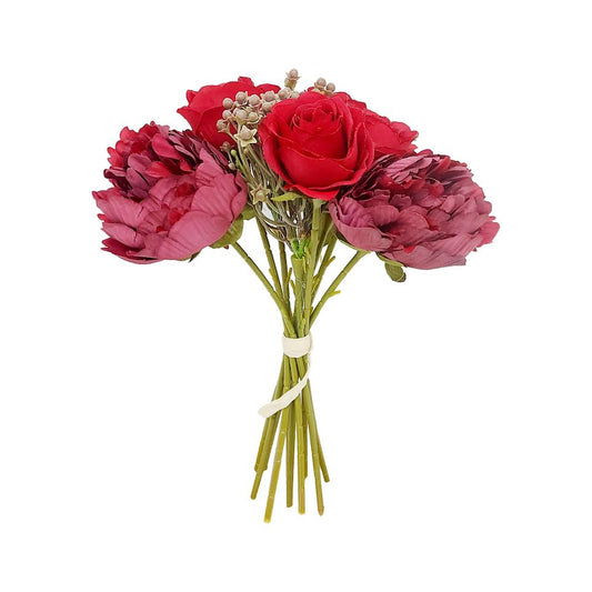 Urban Decor Artificial Flower Bouquet Red