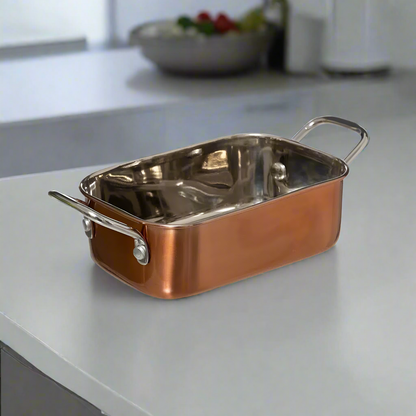 Five Small Rectangular Mini Pan Copper