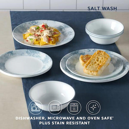 Corelle Salt Wash 12 Piece Dinner Set White