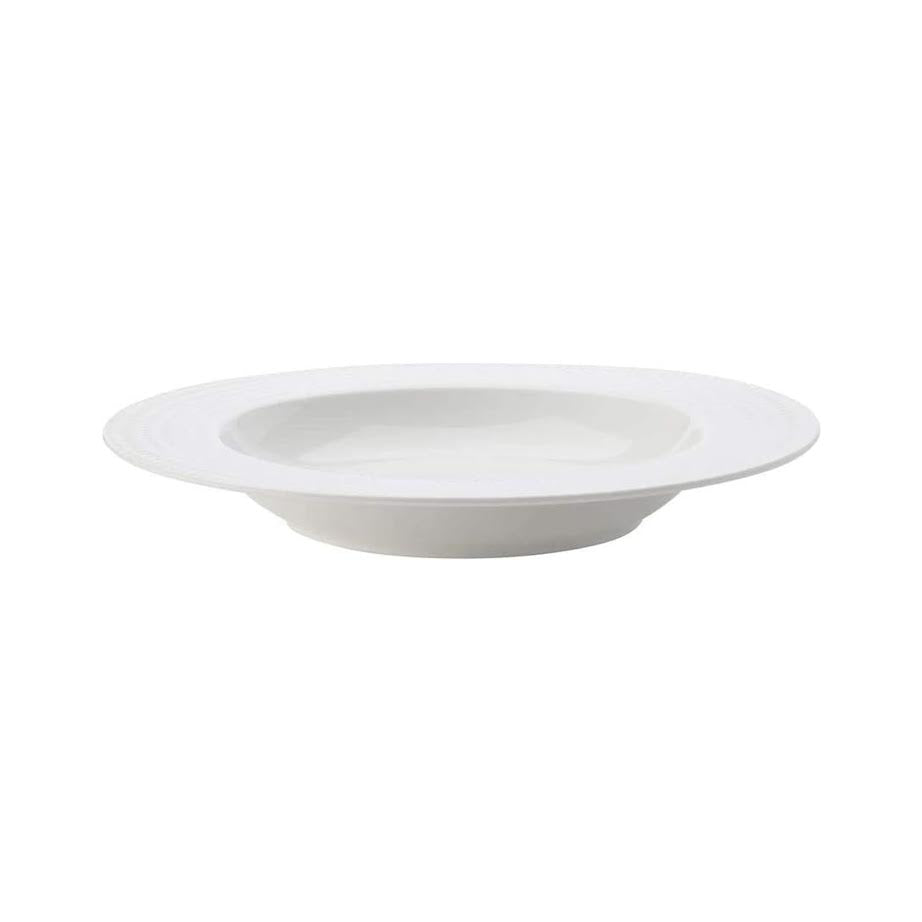 Maxwell & Williams 22.5cm White Basics Diamonds Rim Soup Bowl White