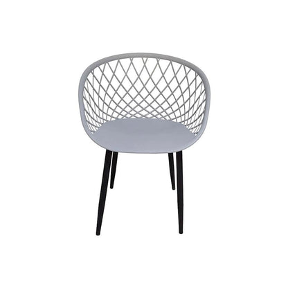 Exotic Designs Shell Chair White with Black Legs