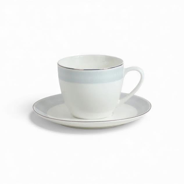 36 Piece New Bone Dinner Set White & Blue