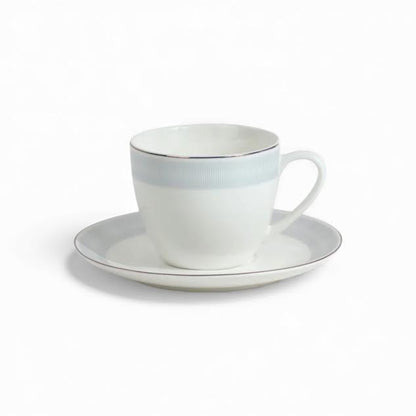 36 Piece New Bone Dinner Set White & Blue