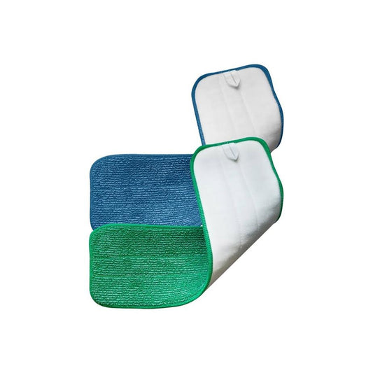 Parrot Janitorial 2 Piece Microfibre Floor Sweeper Mop Replacement Head Blue & Green