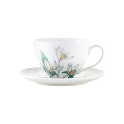 Maxwell & Williams Royal Botanic Gardens Australian Orchids Cup & Saucer Set White