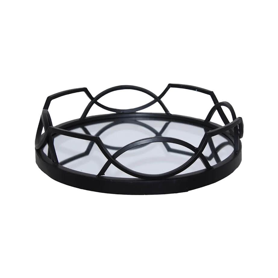 Urban Decor 40cm Metro Round Tray Black