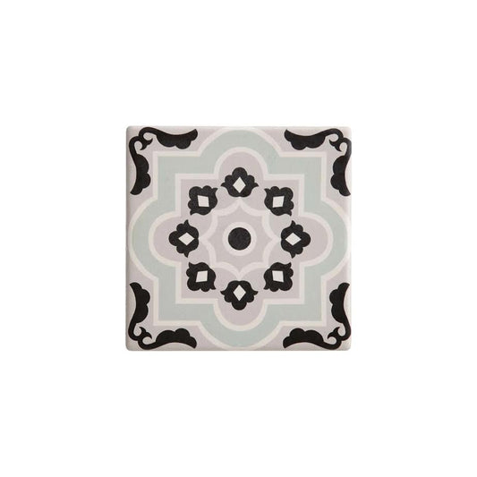 Maxwell & Williams 9cm Medina Larache Square Tile Coaster Grey