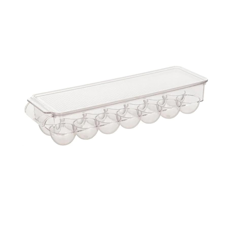 Aqua 14-Grid Holder Egg Tray Fridge Clear