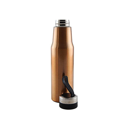 Kitchen Life 500ml Stainless Steel Sports Bottle With Hook Gold