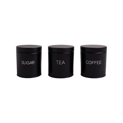CH 3 Piece Canister Set Black