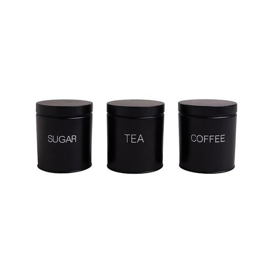 CH 3 Piece Canister Set Black