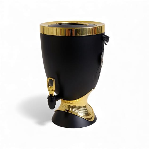5.5Lt Beverage Dispenser Black & Gold
