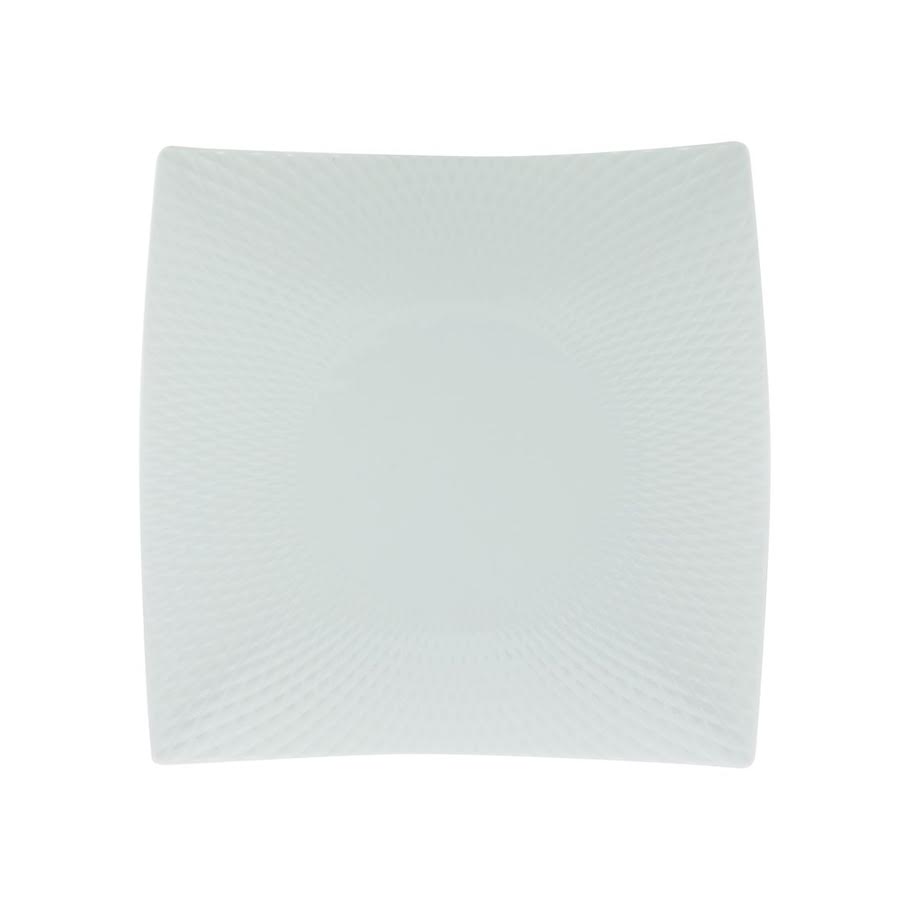 Maxwell & Williams White Basics 26cm Diamonds Square Dinner Plate White