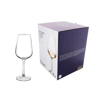 Consol 4 Piece 360ml Signature Vienna Stem White Wine Glass Set Clear