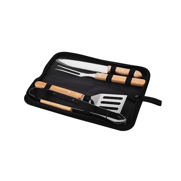 CH 4 Piece Braai Utensils Set Brown