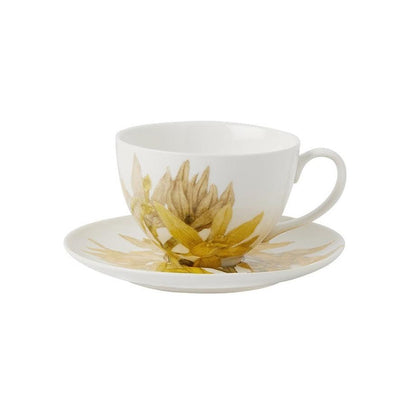 Maxwell & Williams Royal Botanic Gardens Orchids Cup & Saucer Set Yellow