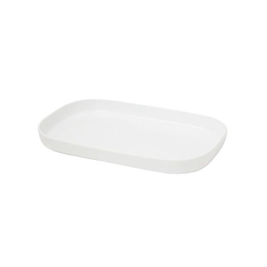 Kitchen Life Ceramic Square Plate White