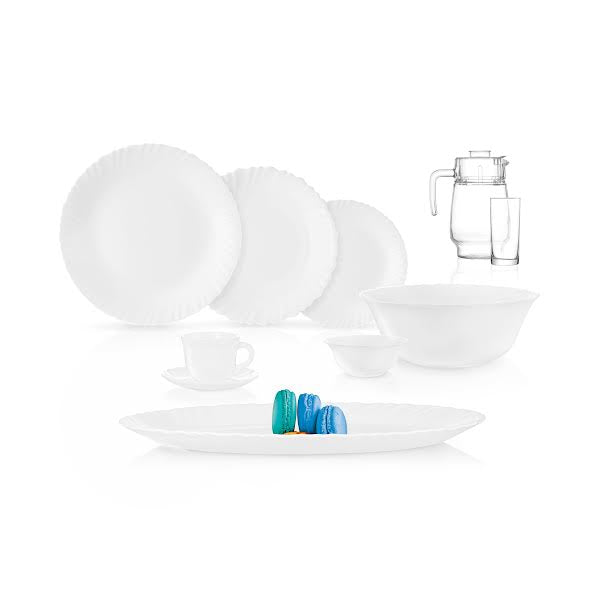 Luminarc Feston 46 Piece Dinner Set White