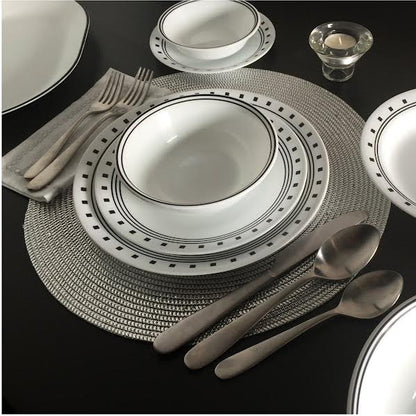Corelle City Block 12 Piece Dinner Set White