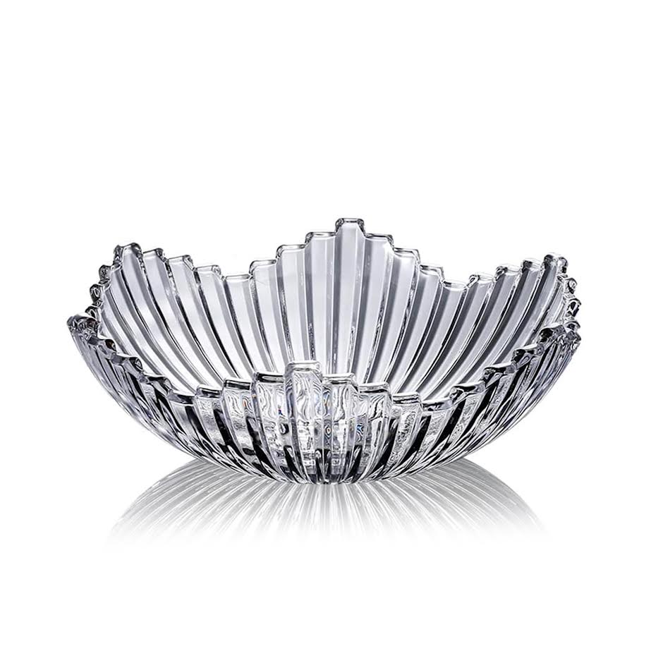 Delisoga Crystal Glass Fruit Bowl Clear