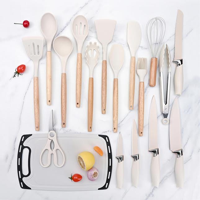 CH 19 Piece Cooking Utensils Set Cream