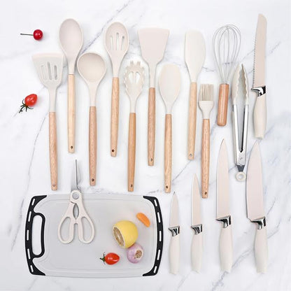 CH 19 Piece Cooking Utensils Set Cream