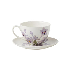 Maxwell & Williams Royal Botanic Gardens Australian Orchids Cup & Saucer Set Lilac