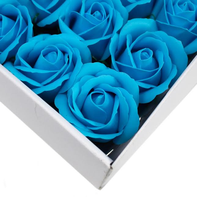Urban Decor Artificial Flowers Box of 50 Blue