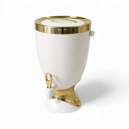 5.5Lt Beverage Dispenser White & Gold