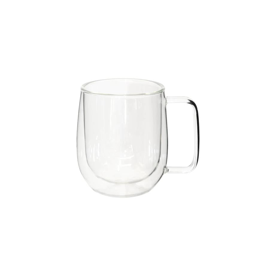 Kitchen Life 250ml Double Wall Handled Mug Clear