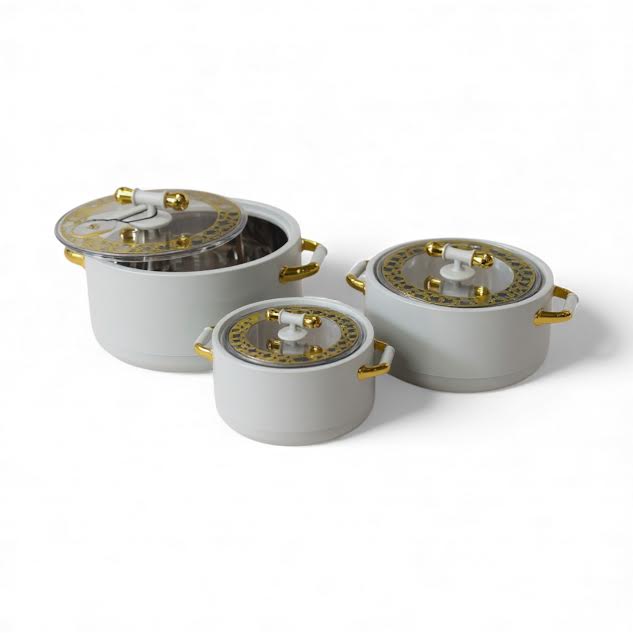 3 Piece Food Warmer Set Grey