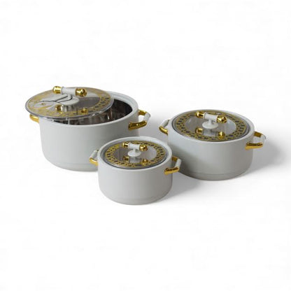 3 Piece Food Warmer Set Grey