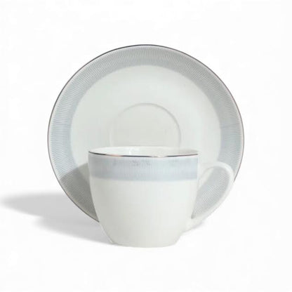 36 Piece New Bone Dinner Set White & Blue