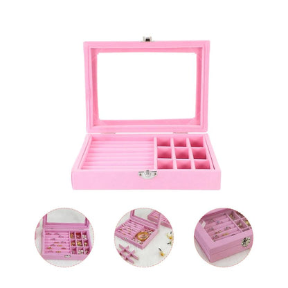 Urban Decor Flannel Jewelry Box Pink