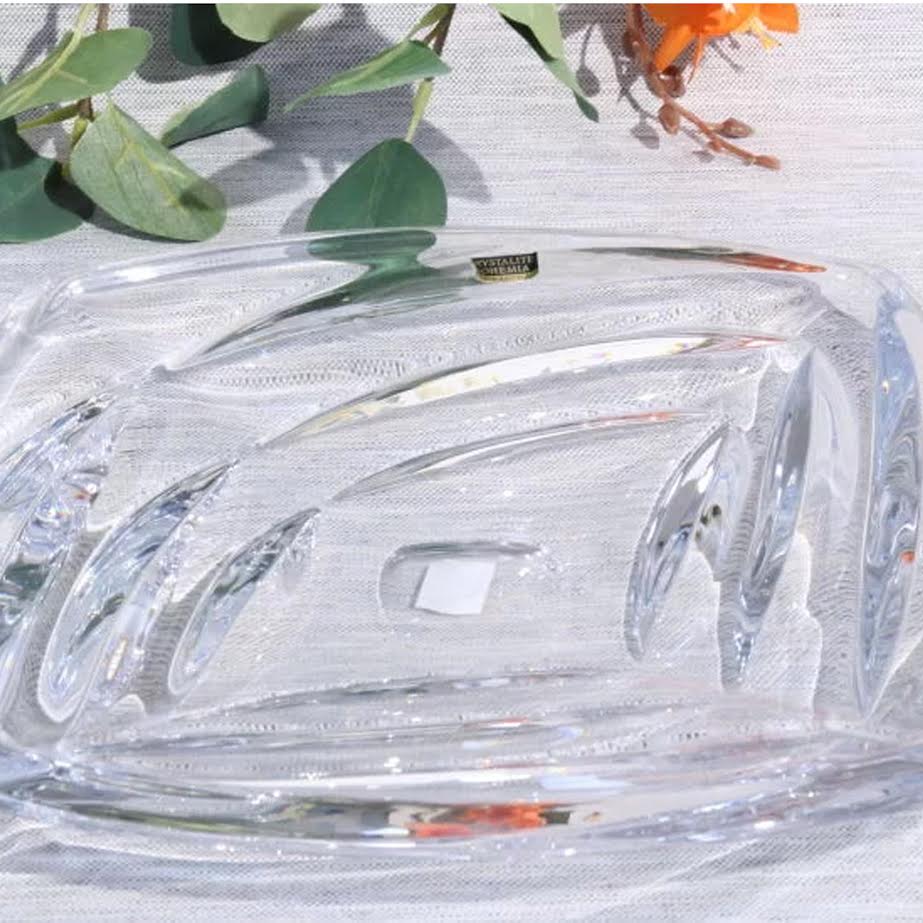 Bohemia Facet 32cm Crystal Plate Clear