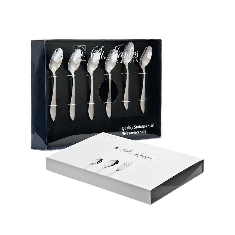 St James 6 Piece Kensington Teaspoon Set Silver