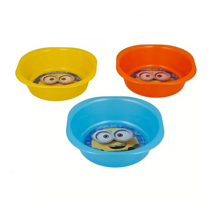 Kitchen Life 3 Piece Minions Rule Plastic Bowl Set Assorted