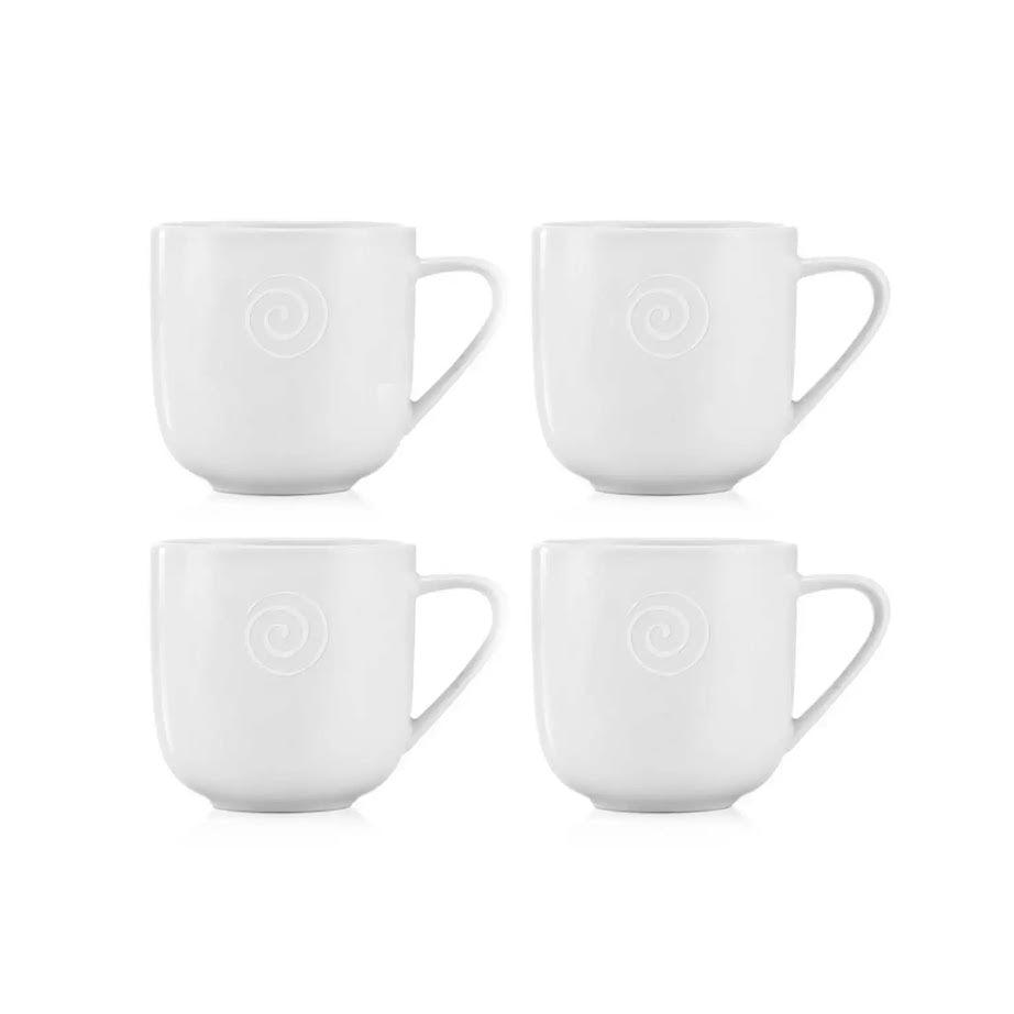 Carrol Boyes 4 Piece Swirl Mug Set White