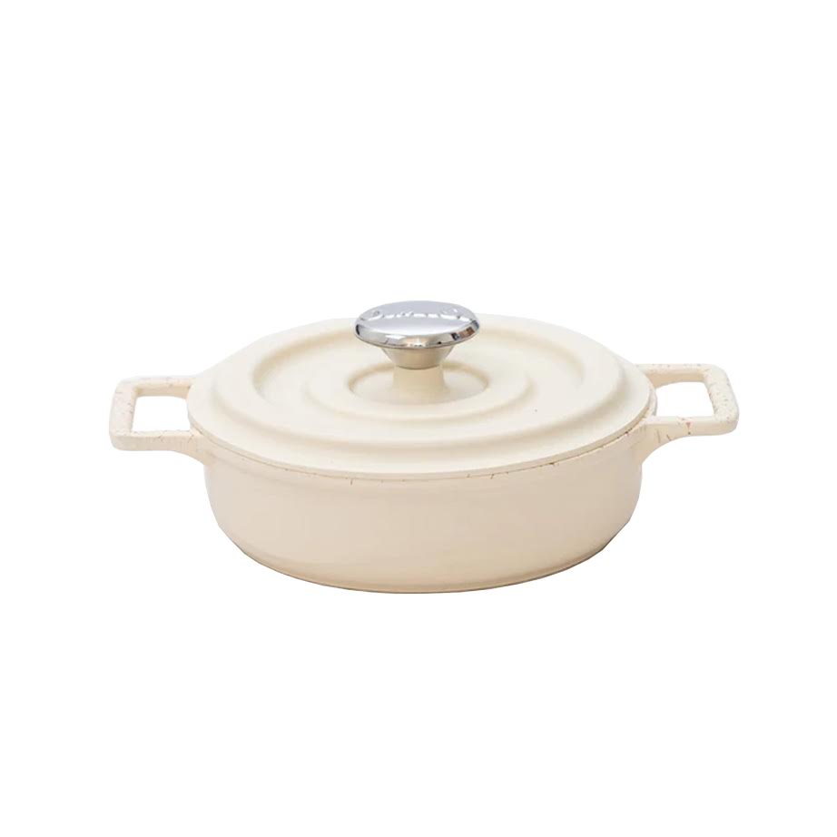 OMS Non Stick Mini Shallow Pan 14cm Cream