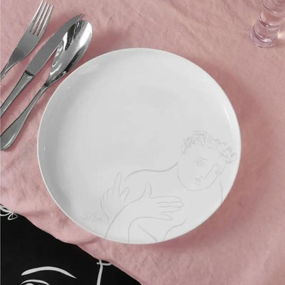 Carrol Boyes 4 Piece Sketchbook Dinner Plate Set Grey