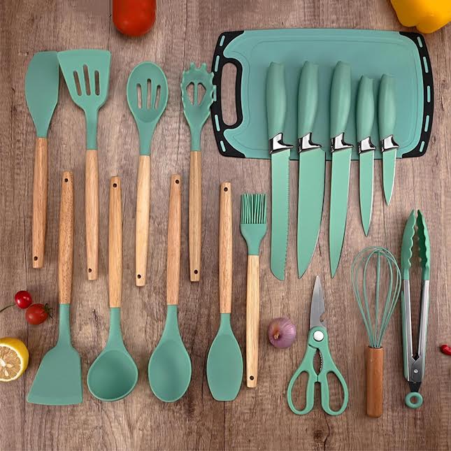 CH 19 Piece Cooking Utensils Set Blue