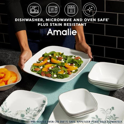 Corelle 16 Piece Amalie Dinner Set White